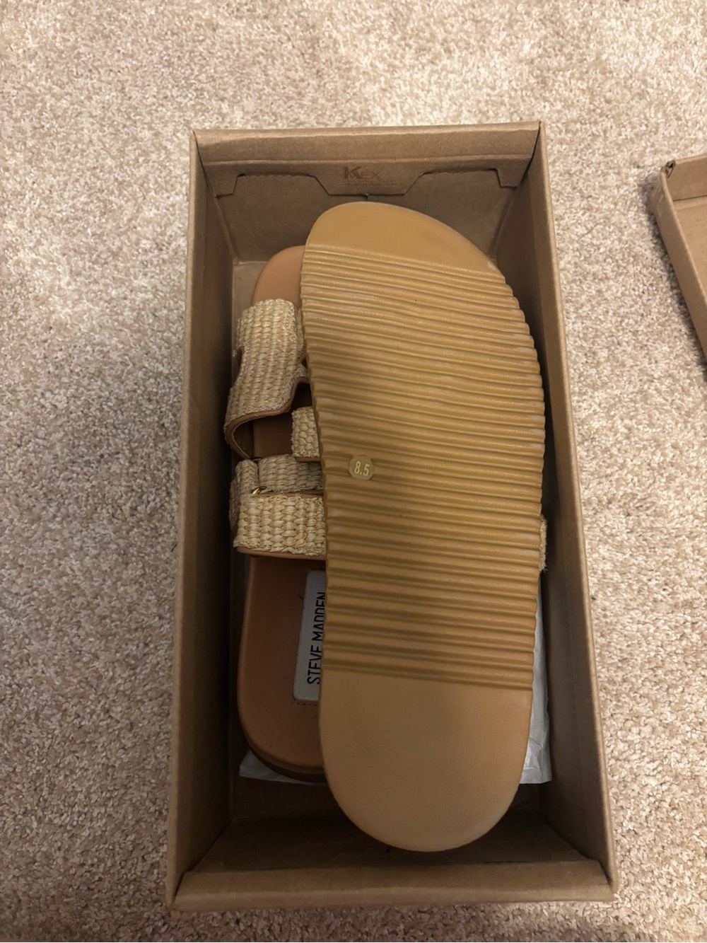 Steve Madden Raffia Mayven Sandal 8.5 New in Box - Picture 2 of 5